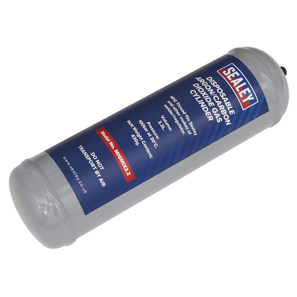 Disposable Argon/Carbon Dioxide Gas Cylinder 430g, 2.2L - Pack of 4 MIGMIX2.24