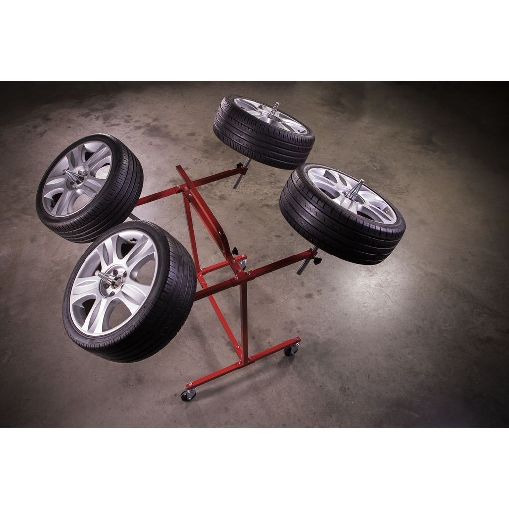 Heavy-Duty Alloy Wheel Painting/Repair Stand 4 Wheel Capacity MK71