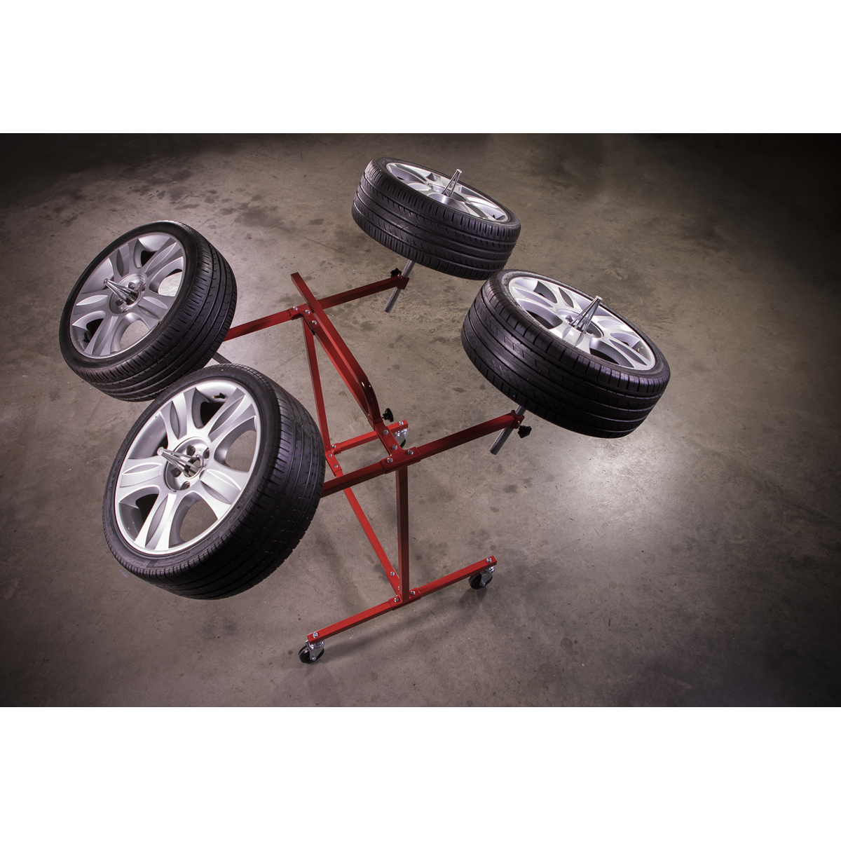 Heavy-Duty Alloy Wheel Painting/Repair Stand 4 Wheel Capacity MK71