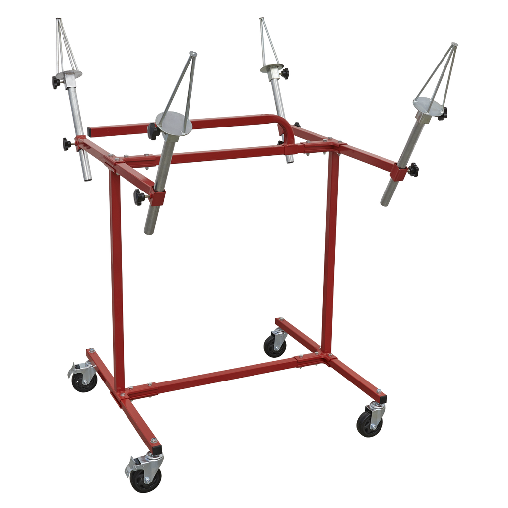 Heavy-Duty Alloy Wheel Painting/Repair Stand 4 Wheel Capacity MK71