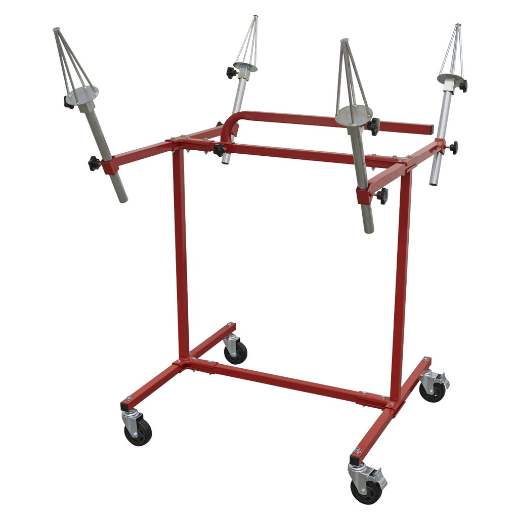 Heavy-Duty Alloy Wheel Painting/Repair Stand 4 Wheel Capacity MK71