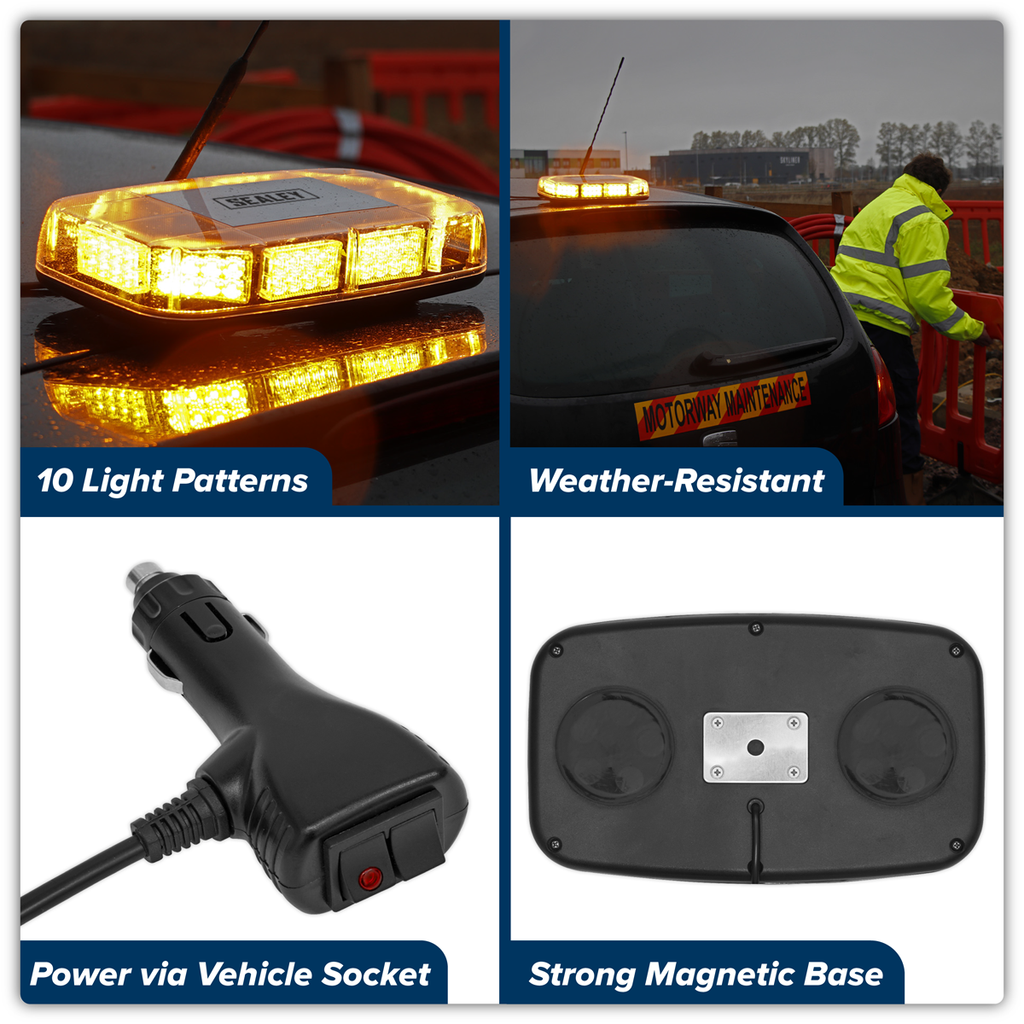 Mini Light Bar with Magnetic Base 50W SMD LED 12/24V MLB80MB