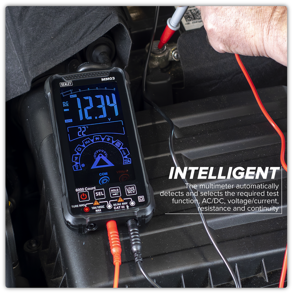 10-Function Touchscreen Rechargeable Auto-Ranging Digital Smart Multimeter MM03