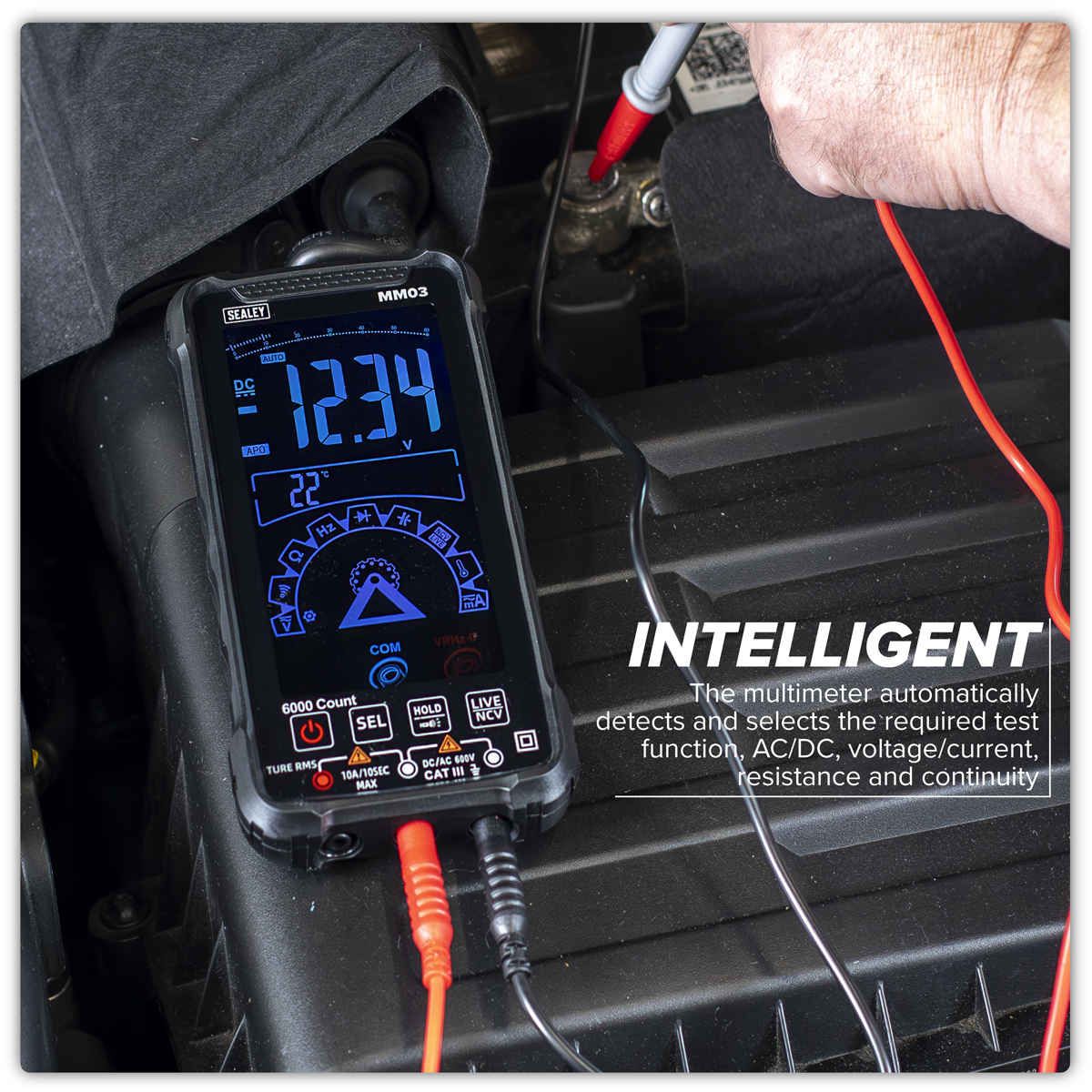 10-Function Touchscreen Rechargeable Auto-Ranging Digital Smart Multimeter MM03