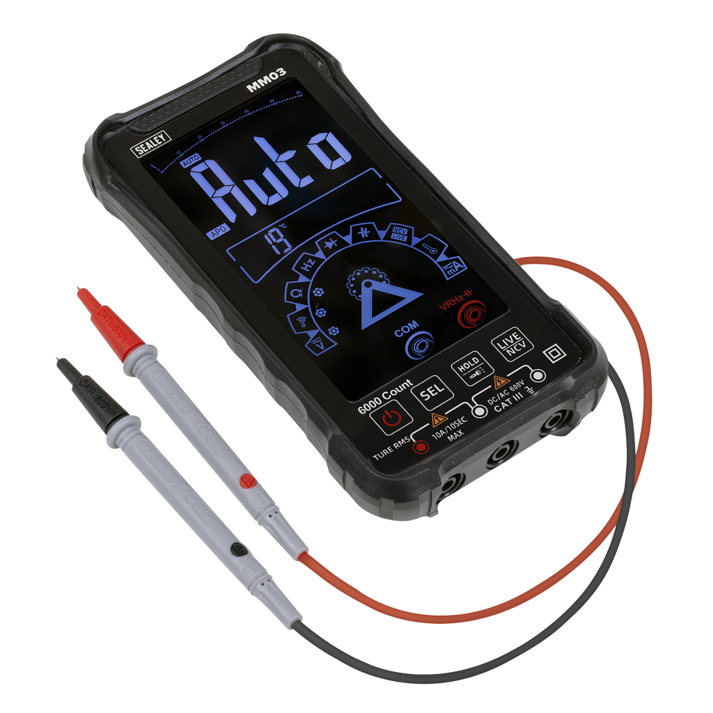 10-Function Touchscreen Rechargeable Auto-Ranging Digital Smart Multimeter MM03