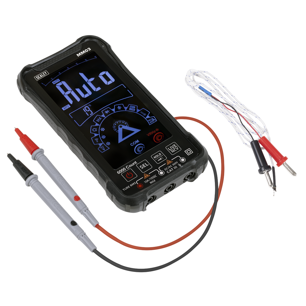 10-Function Touchscreen Rechargeable Auto-Ranging Digital Smart Multimeter MM03