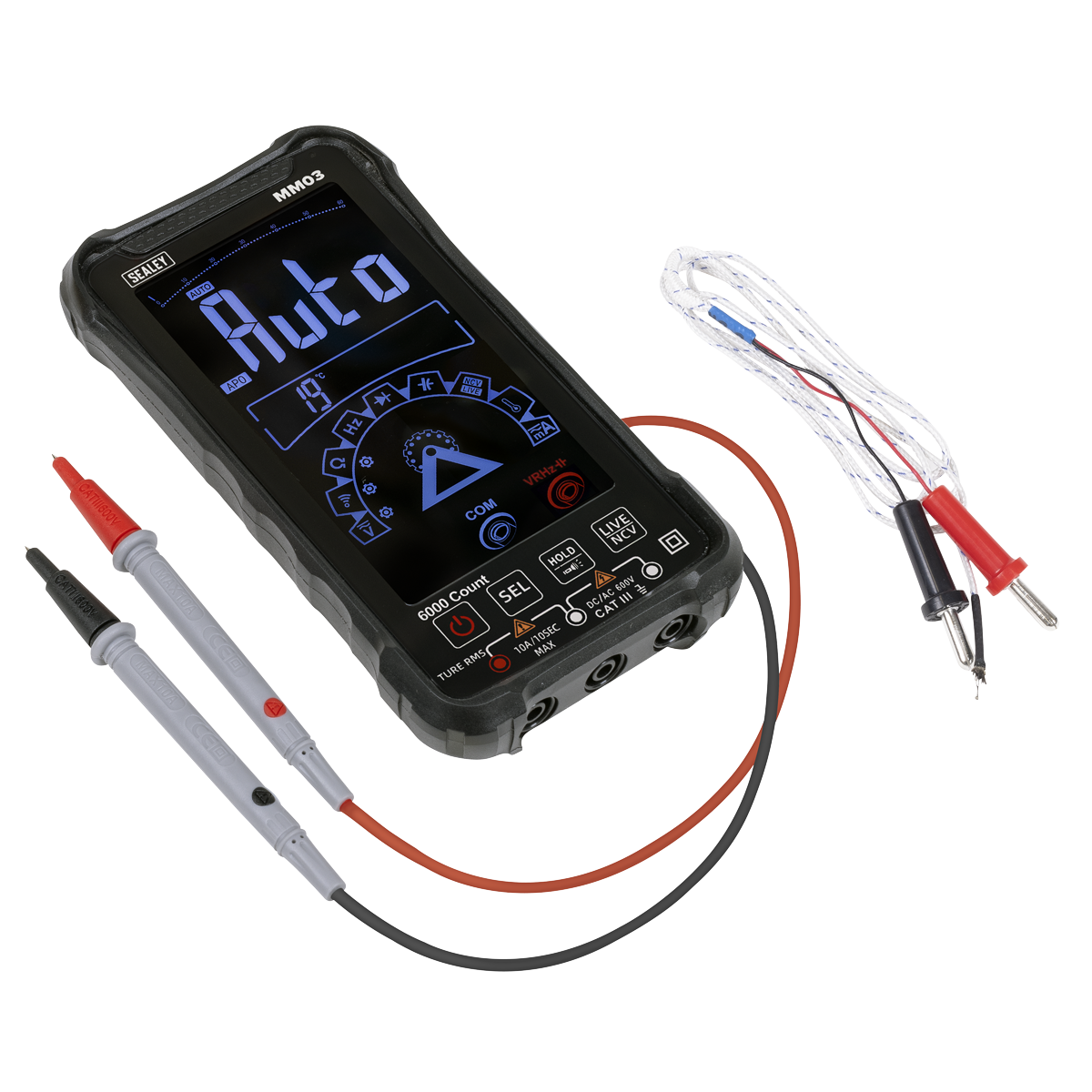 10-Function Touchscreen Rechargeable Auto-Ranging Digital Smart Multimeter MM03