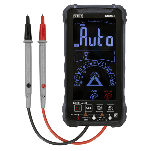 10-Function Touchscreen Rechargeable Auto-Ranging Digital Smart Multimeter MM03