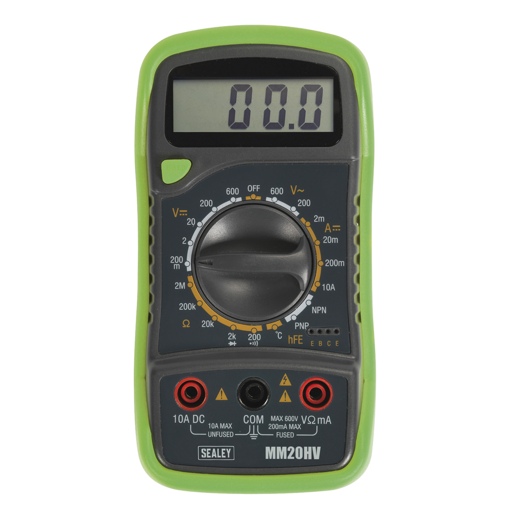 8-Function Digital Multimeter with Thermocouple - Hi-Vis Green MM20HV