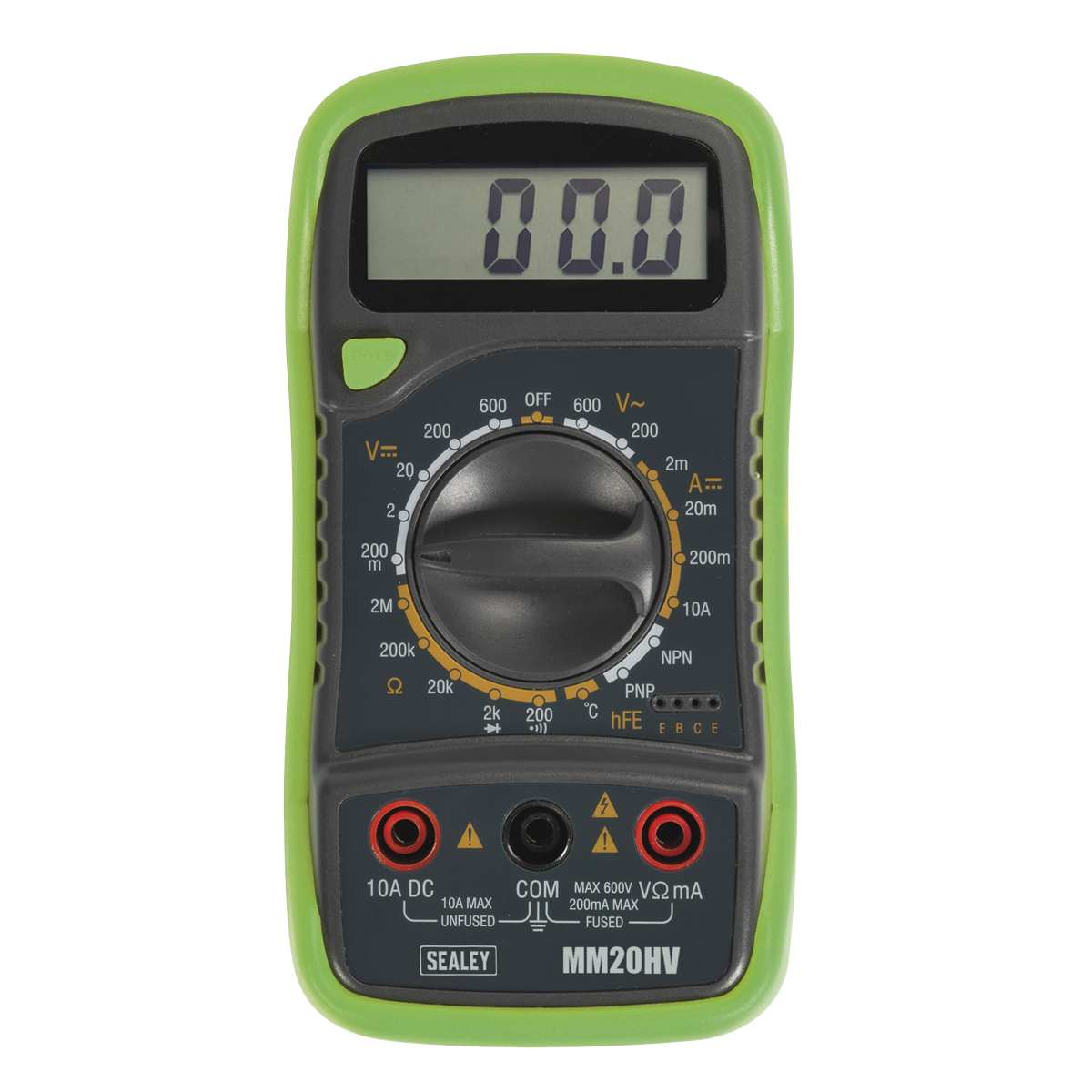 8-Function Digital Multimeter with Thermocouple - Hi-Vis Green MM20HV