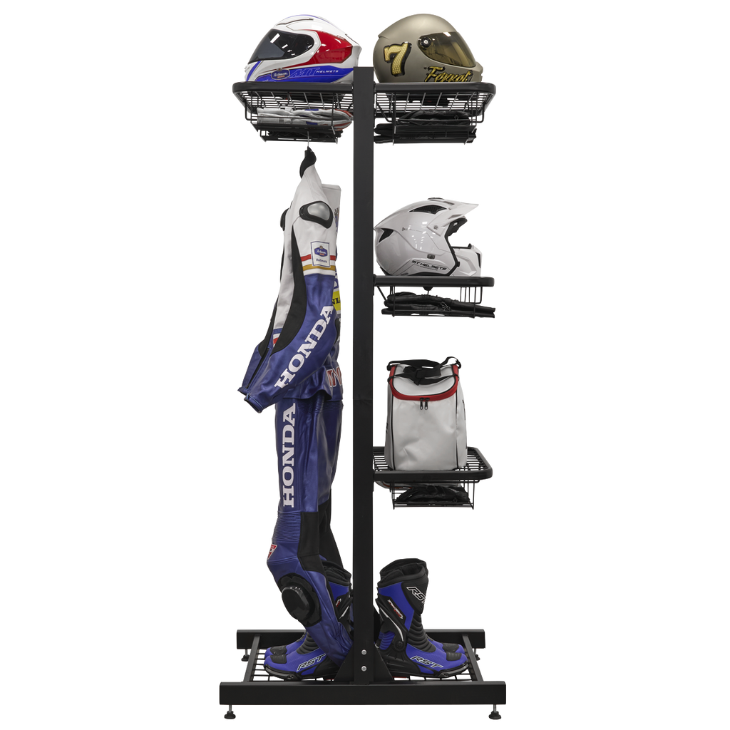 Freestanding Motorcycle Helmet & Gear Storage MS081FS2