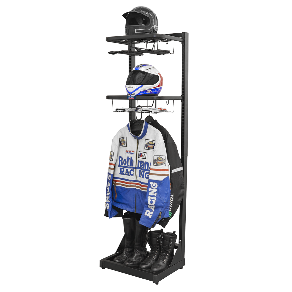 Freestanding Motorcycle Helmet & Gear Storage MS081FS
