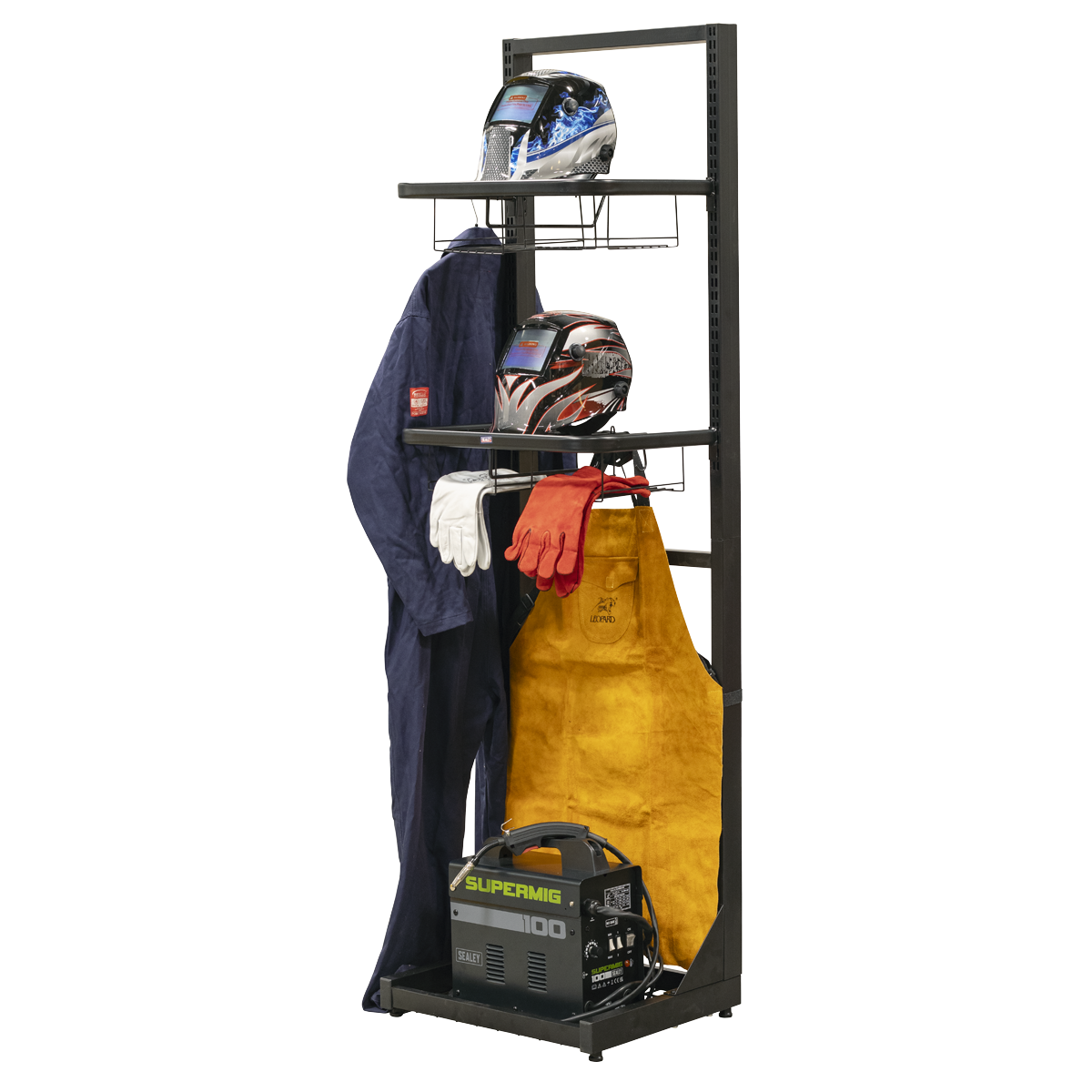 Freestanding Motorcycle Helmet & Gear Storage MS081FS