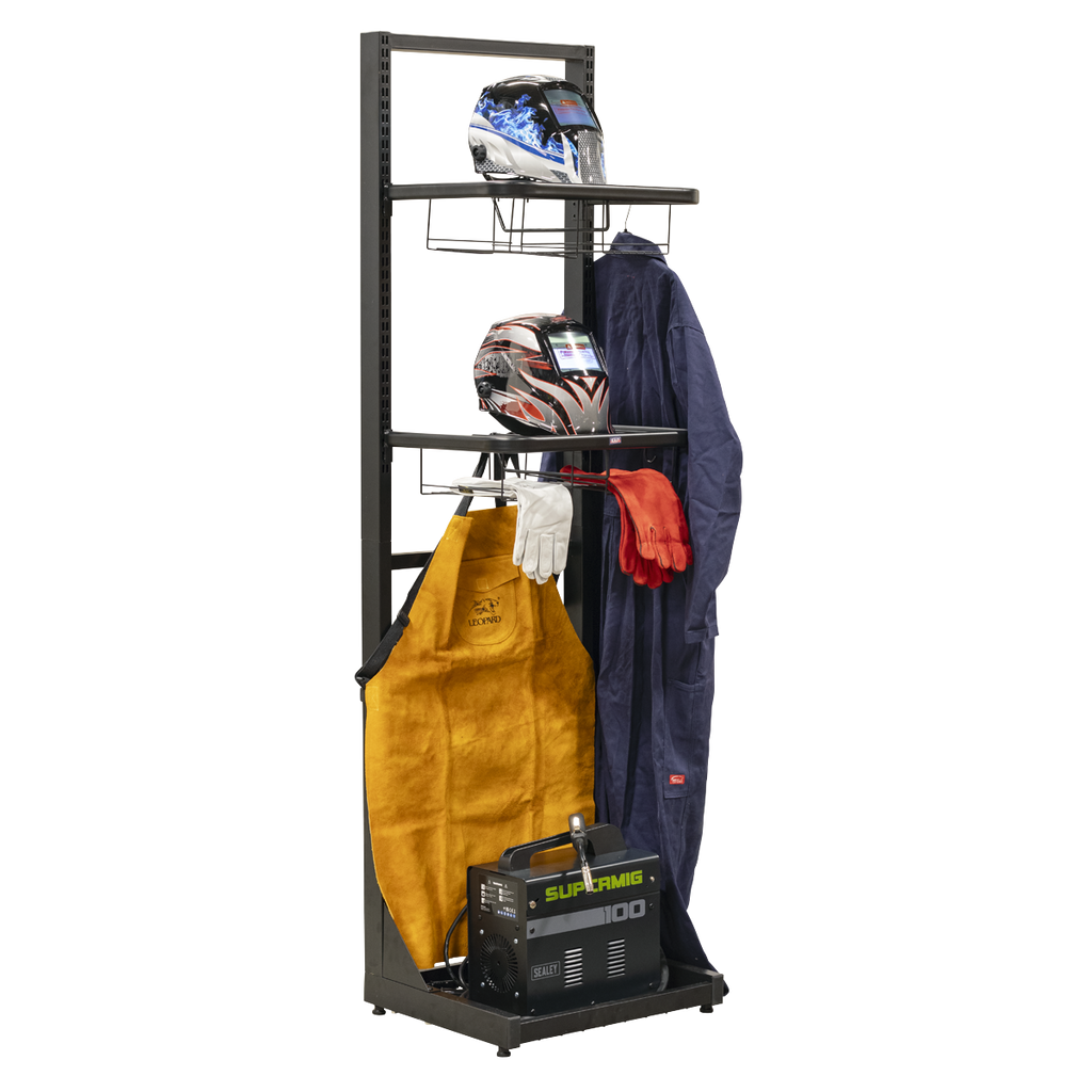 Freestanding Motorcycle Helmet & Gear Storage MS081FS