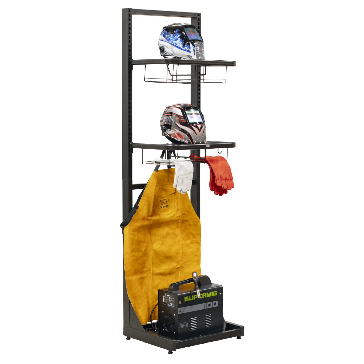 Freestanding Motorcycle Helmet & Gear Storage MS081FS