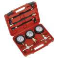 Motorcycle Compression & Fuel Pressure Gauge Set 3pc MS100