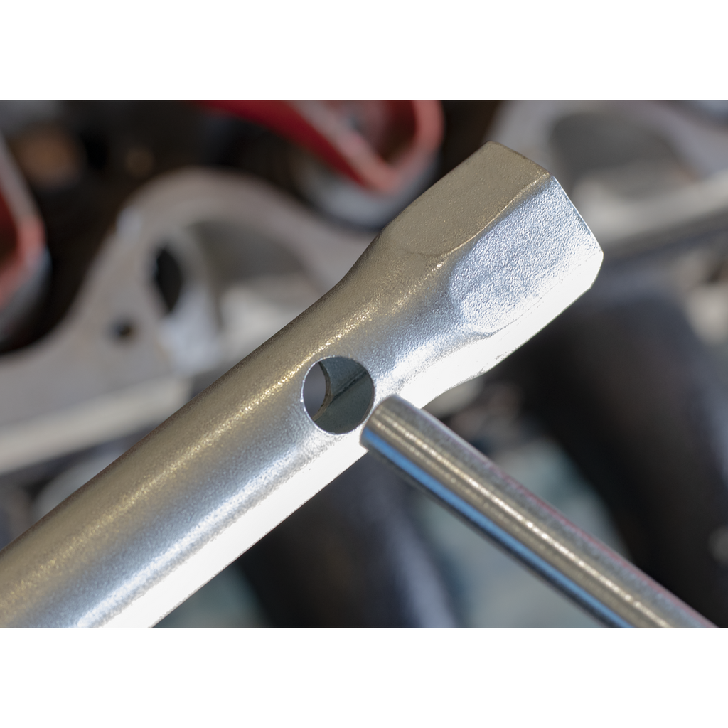 Long Reach Double End Spark Plug Box Spanner with L-Bar 16/18mm MS157