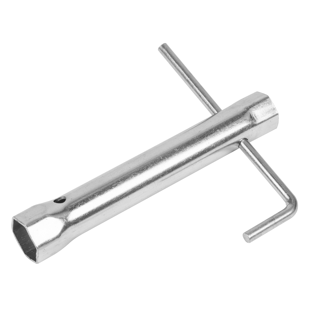 Long Reach Double End Spark Plug Box Spanner with L-Bar 17/21mm MS158