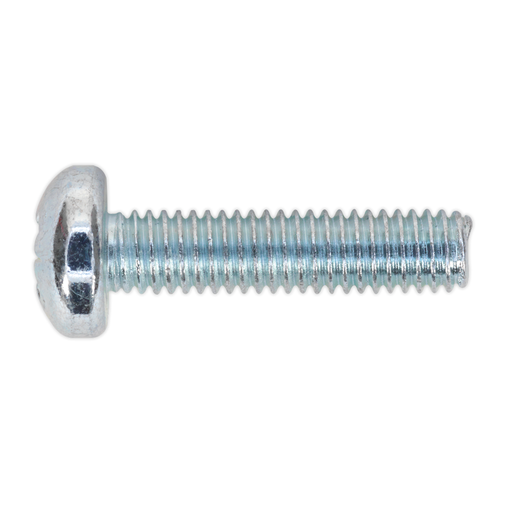 Zinc Plated Pan Head Pozi Machine Screw M6 x 25mm, DIN 7985Z - Pack of 50 MSP625