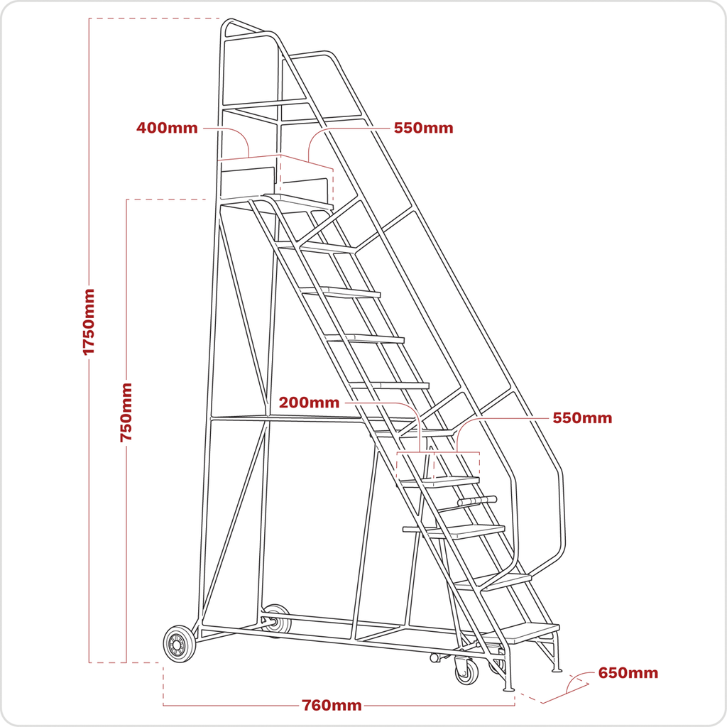 Mobile Safety Steps 3-Tread MSS03