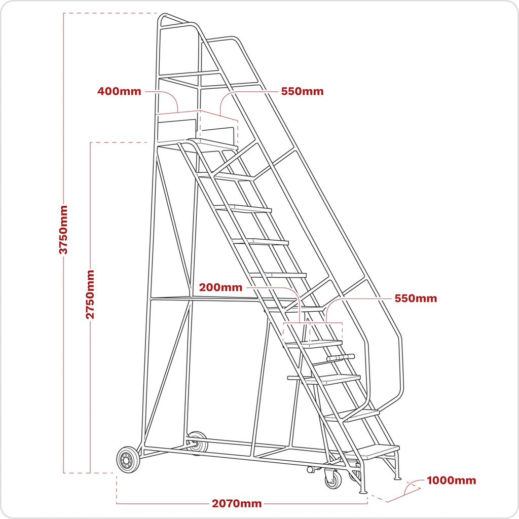 Mobile Safety Steps 11-Tread MSS11