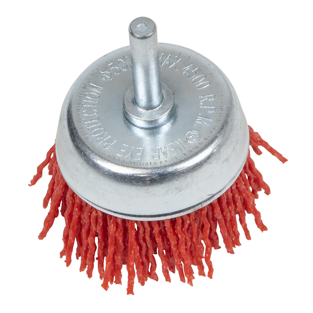 50mm Nylon Filament Cup Brush with 6mm Shaft NFB50