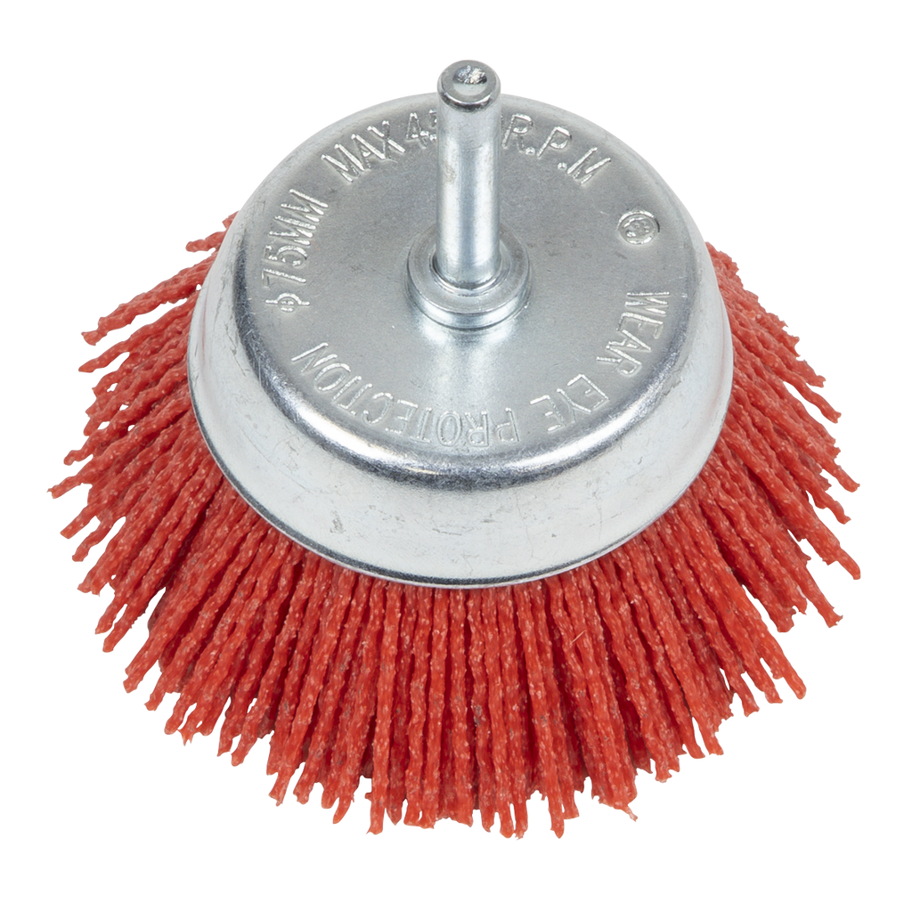 75mm Nylon Filament Cup Brush with 6mm Shaft NFB75