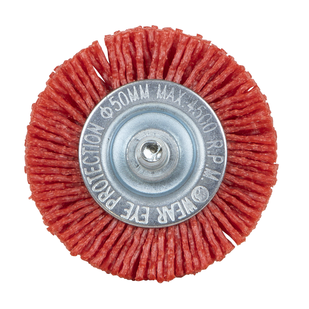 50mm Nylon Filament Circular Brush with 6mm Shaft NFBC50