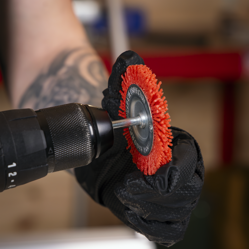 75mm Nylon Filament Circular Brush with 6mm Shaft NFBC75