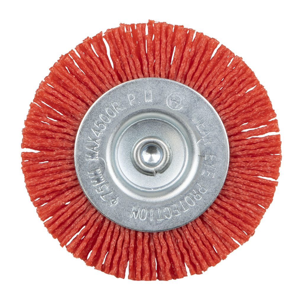 75mm Nylon Filament Circular Brush with 6mm Shaft NFBC75