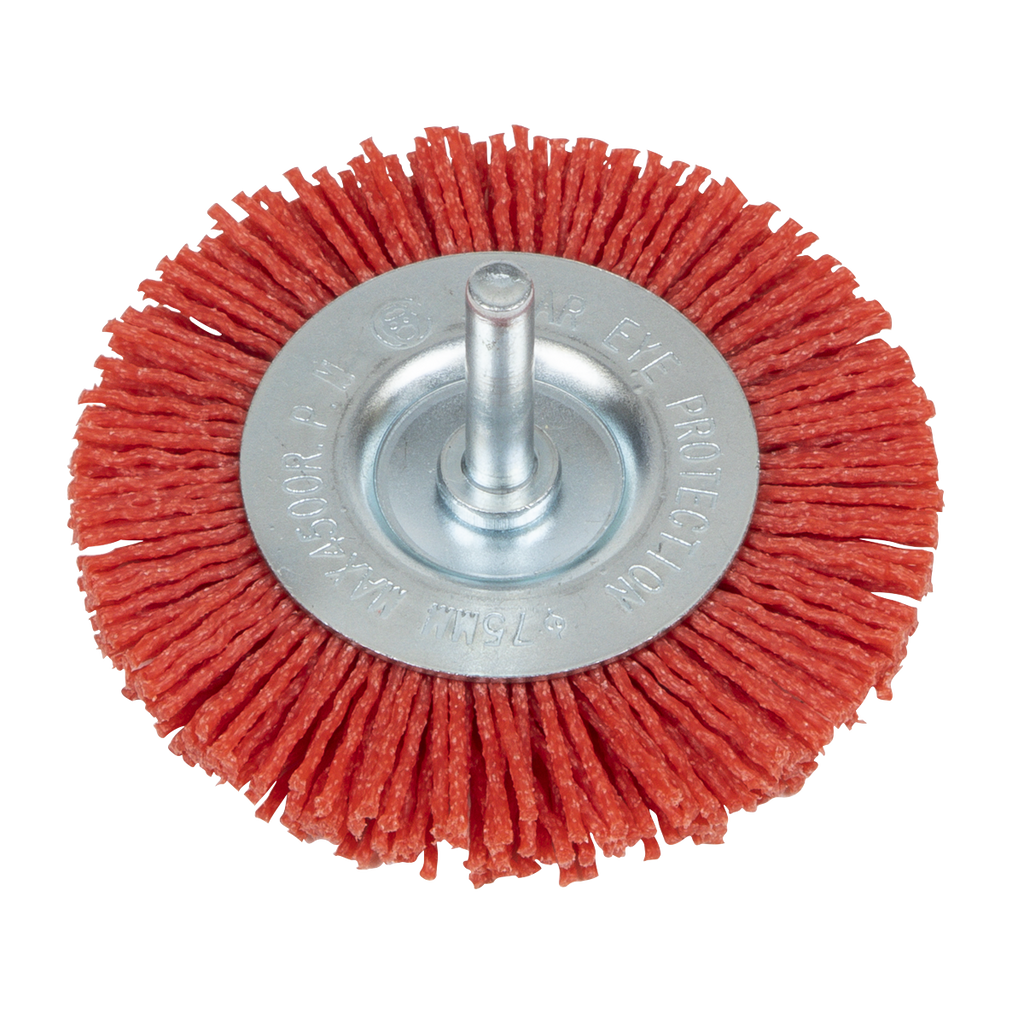 75mm Nylon Filament Circular Brush with 6mm Shaft NFBC75