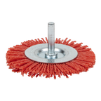 75mm Nylon Filament Circular Brush with 6mm Shaft NFBC75