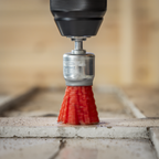 25mm Nylon Filament End Brush with 6mm Shaft NFBE25