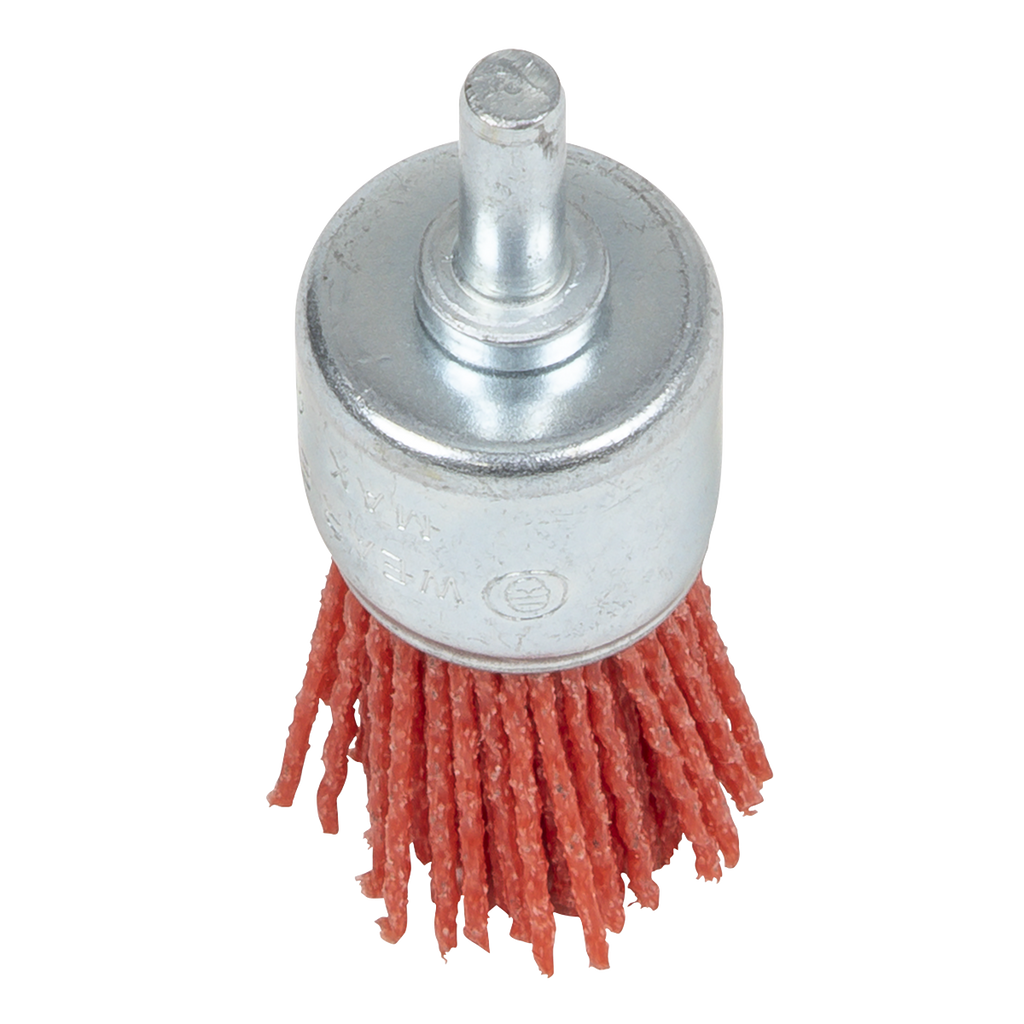 25mm Nylon Filament End Brush with 6mm Shaft NFBE25