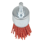 25mm Nylon Filament End Brush with 6mm Shaft NFBE25