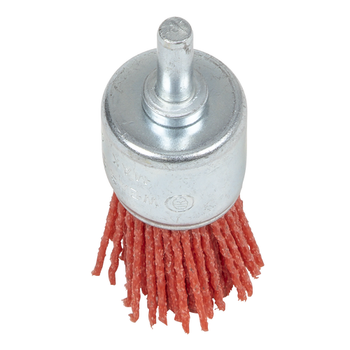 25mm Nylon Filament End Brush with 6mm Shaft NFBE25