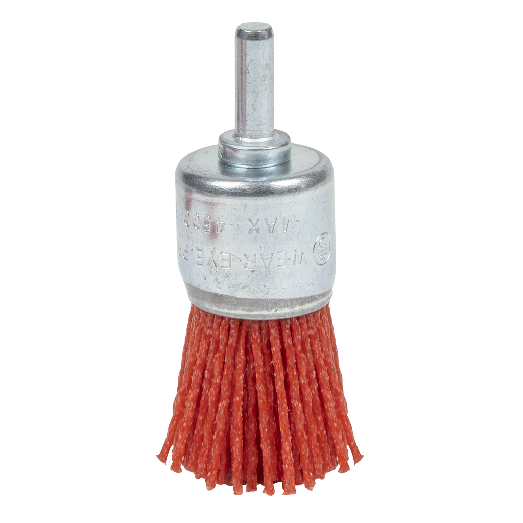 25mm Nylon Filament End Brush with 6mm Shaft NFBE25