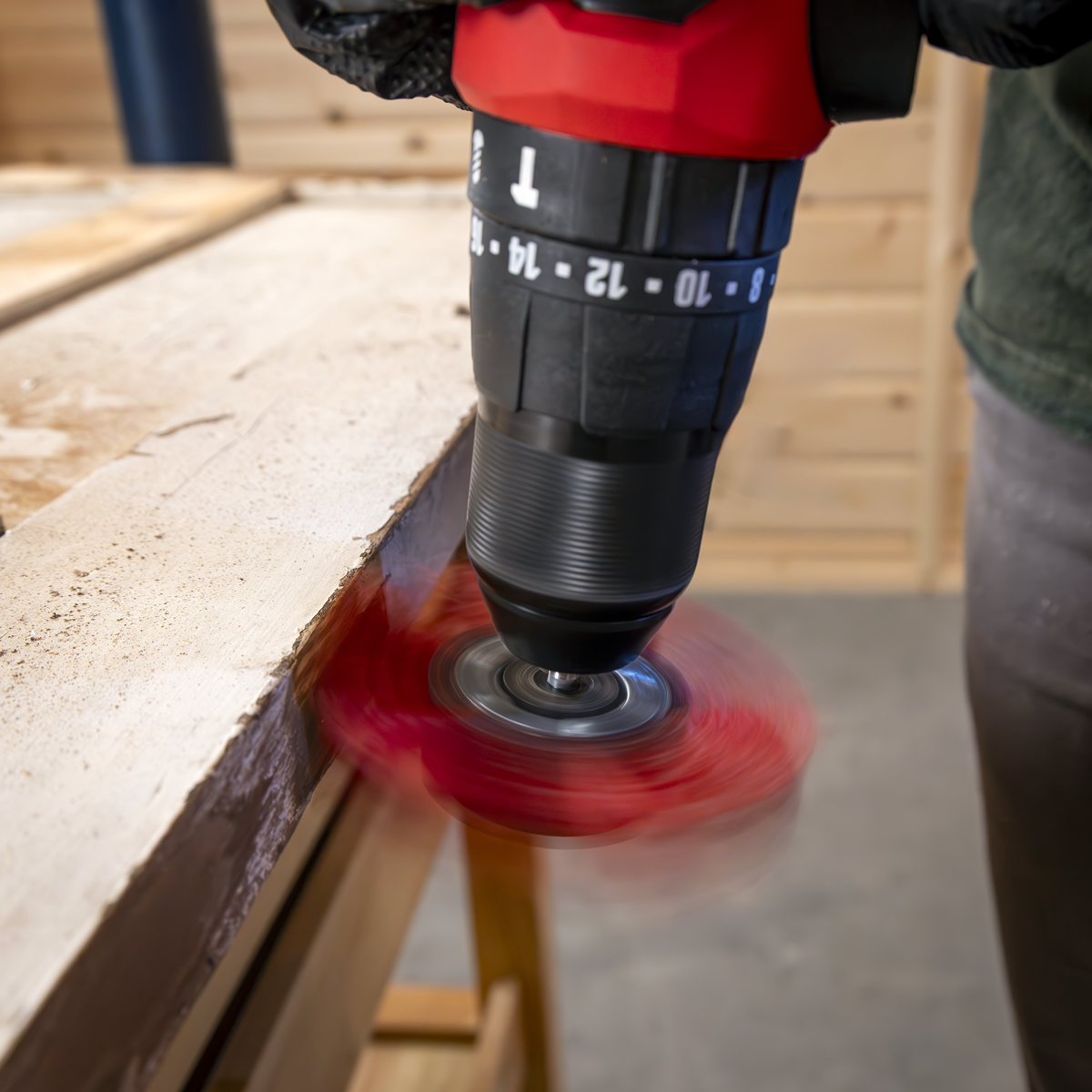 100mm Nylon Filament Strip Brush with 6mm Shaft NFBS100