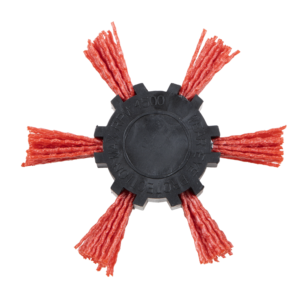 100mm Nylon Filament Strip Brush with 6mm Shaft NFBS100