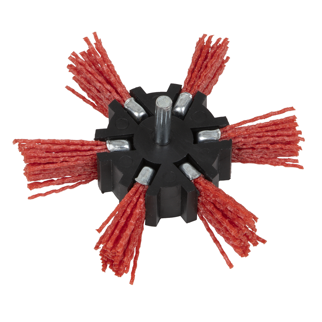 100mm Nylon Filament Strip Brush with 6mm Shaft NFBS100