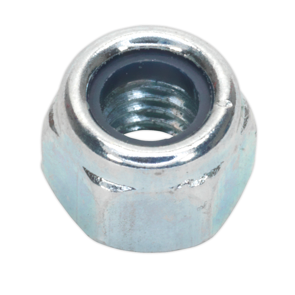 Zinc Plated Nylon Locknut M6, DIN 982 - Pack of 100 NLN6