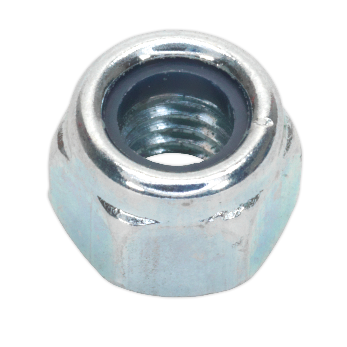 Zinc Plated Nylon Locknut M6, DIN 982 - Pack of 100 NLN6