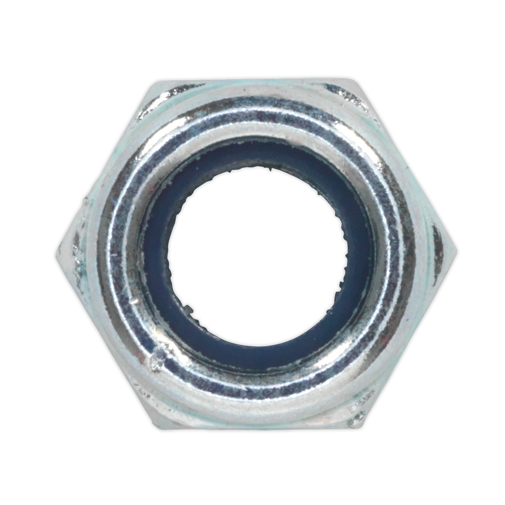 Zinc Plated Nylon Locknut M6, DIN 982 - Pack of 100 NLN6