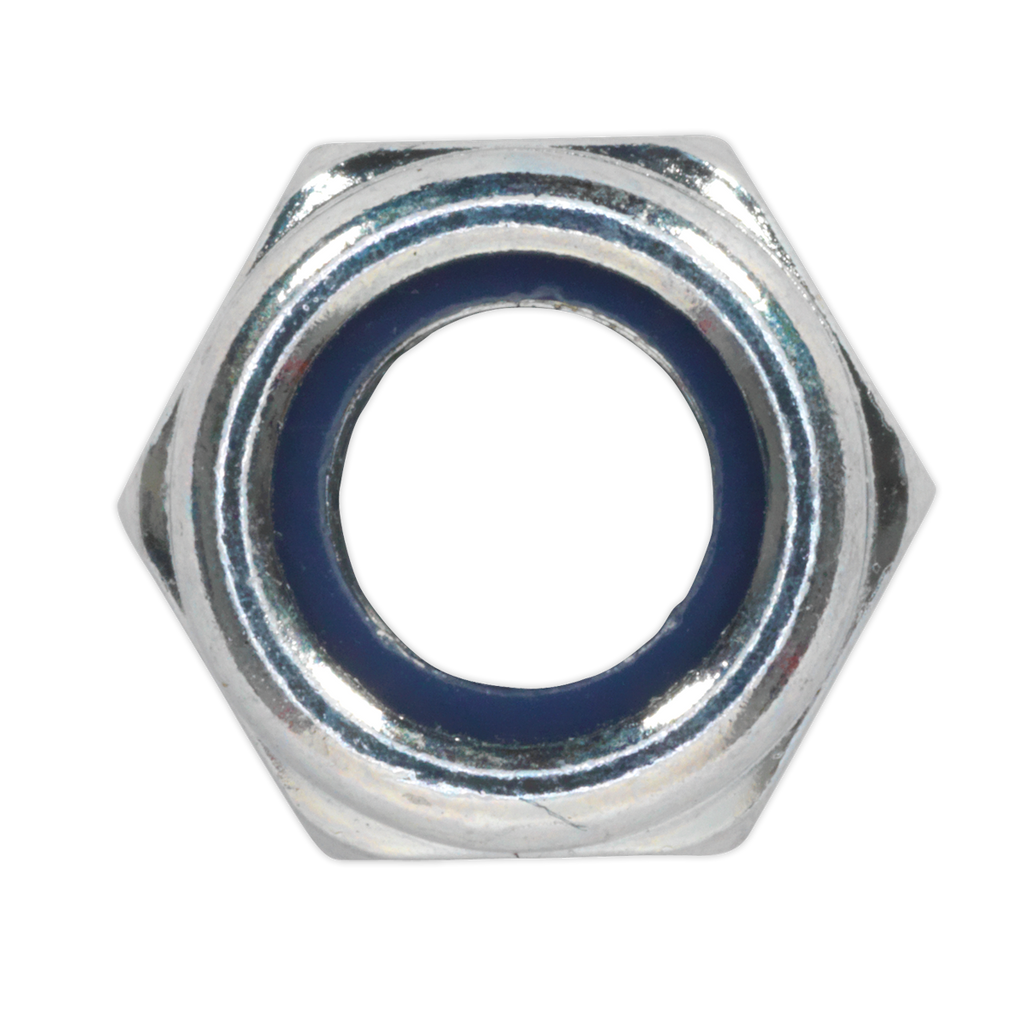Zinc Plated Nylon Locknut M8, DIN 982 - Pack of 100 NLN8