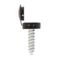Numberplate Screw with Flip Cap 4.2 x 19mm, Black - Pack of 50 NPBK50
