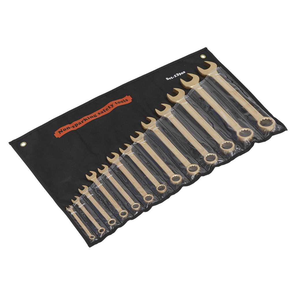 Non-Sparking Combination Spanner Set 13pc NS001