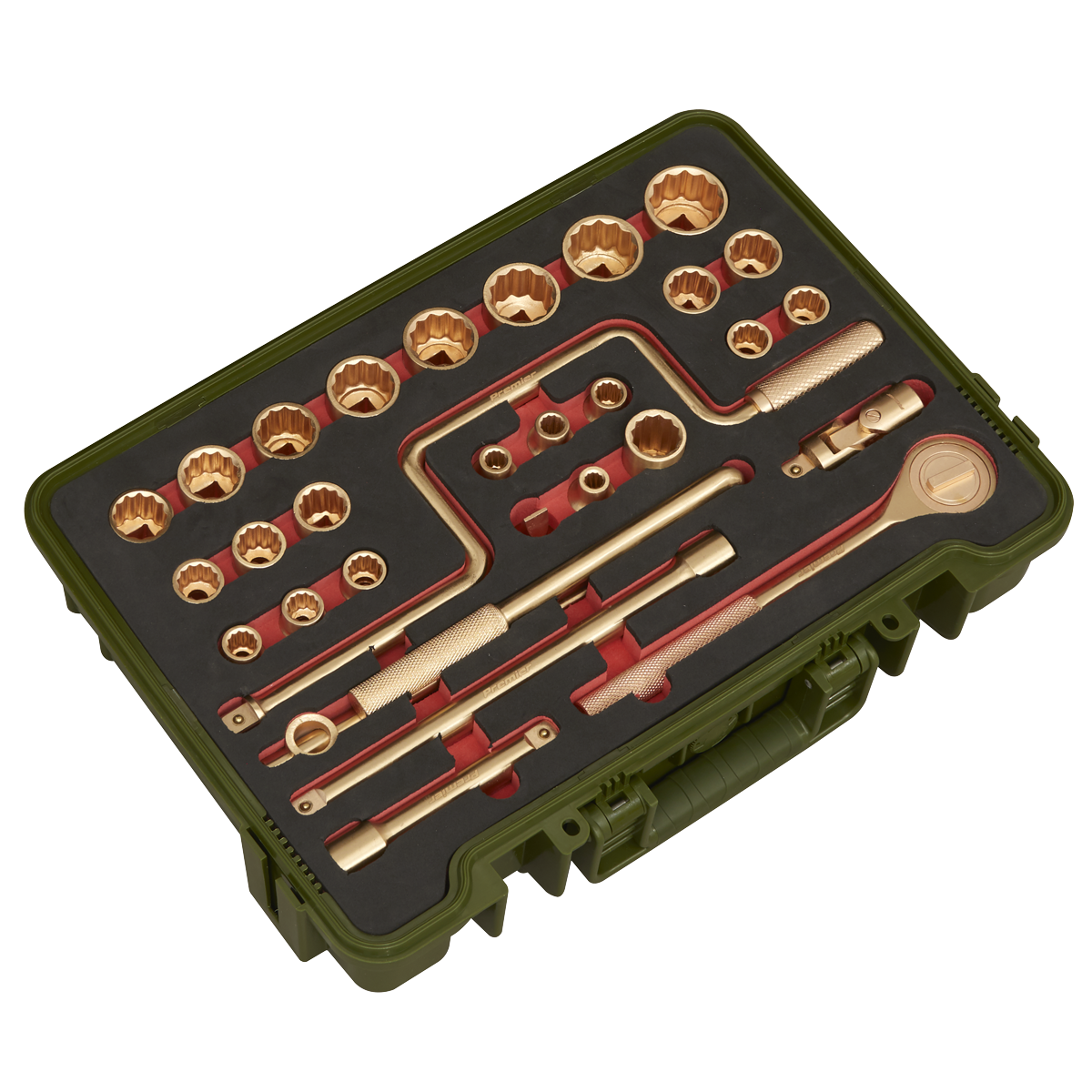 Non-Sparking Socket Set 1/2"Sq Drive 31pc NS039