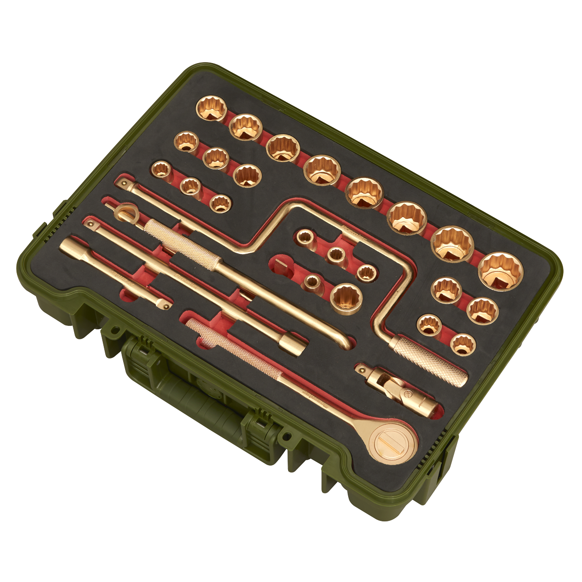 Non-Sparking Socket Set 1/2"Sq Drive 31pc NS039