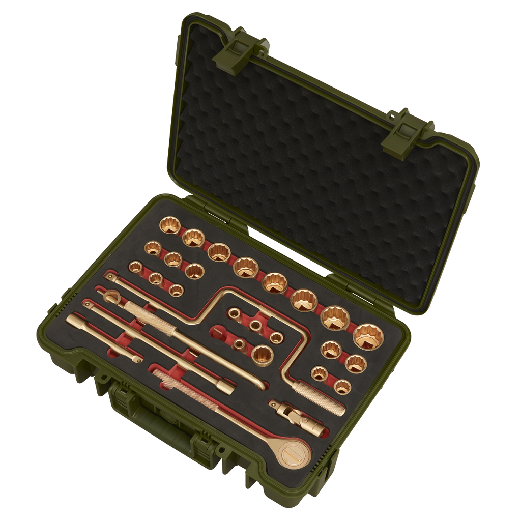 Non-Sparking Socket Set 1/2"Sq Drive 31pc NS039