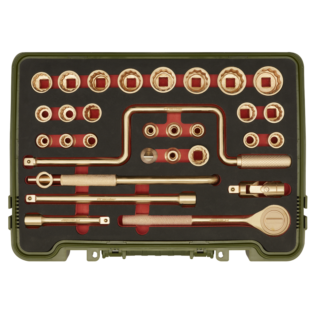 Non-Sparking Socket Set 1/2"Sq Drive 31pc NS039